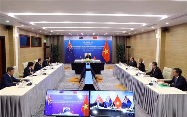 越南总理与新西兰总理举行视频会谈 正式将越新关系提升为战略伙伴关系 ảnh 1