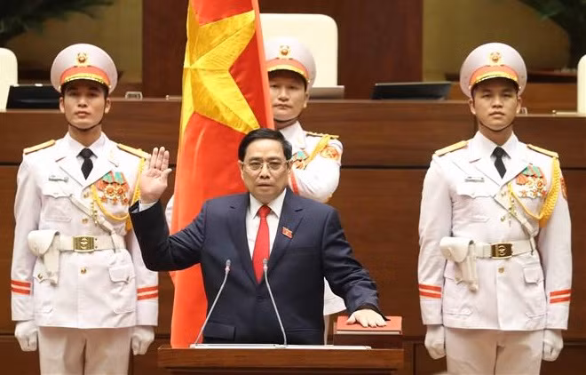第十五届国会第一次会议：范明政同志继续被推选为政府总理 ảnh 1