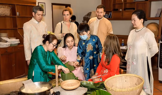 国际友人体验越南南部传统春节 ảnh 1