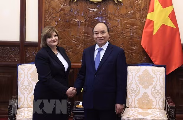 越南国家主席会见前来递交国书的白俄罗斯和埃及大使 ảnh 2